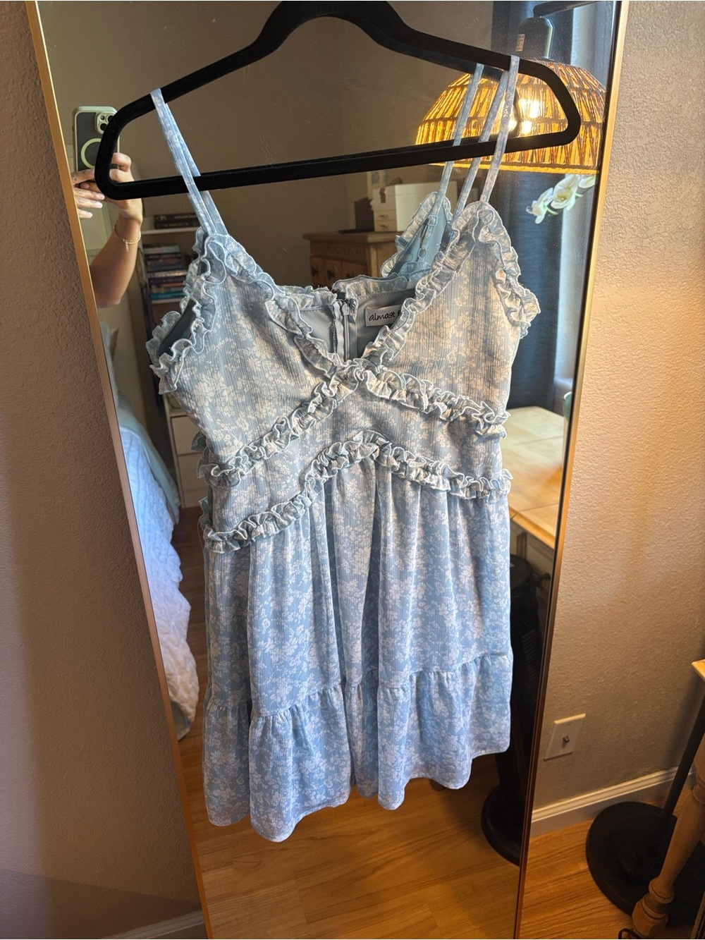 Almost Famous Powder Blue Ruffle Sundress